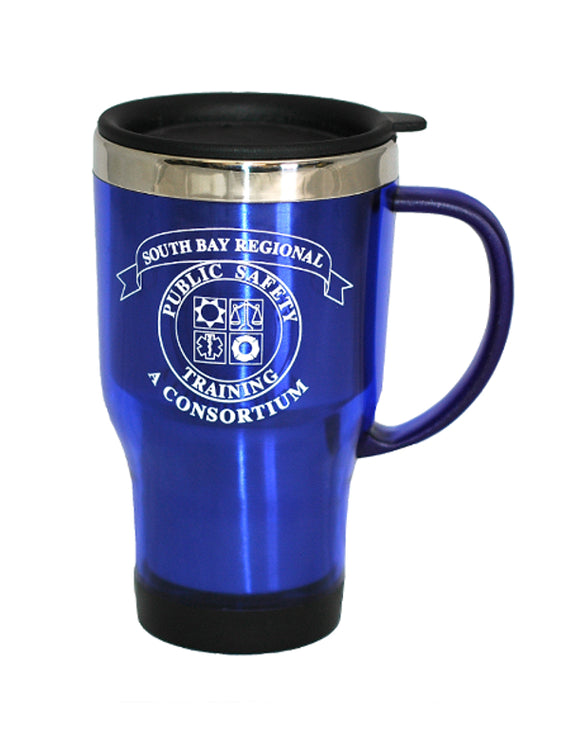 Blue Travel Mug With Handle