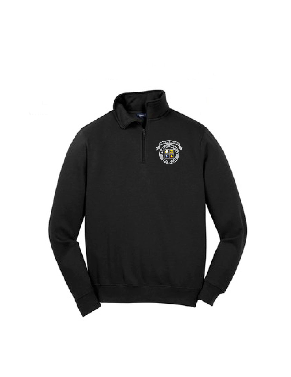 Sweatshirt Black With Logo 1/4-Zip