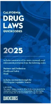 2025 California Drug Laws  QuickCodes