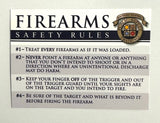 Firearms Safety Rules Card