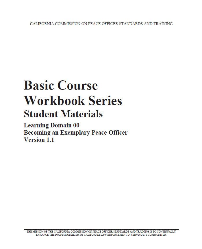 Becoming an Exemplary Peace Officer