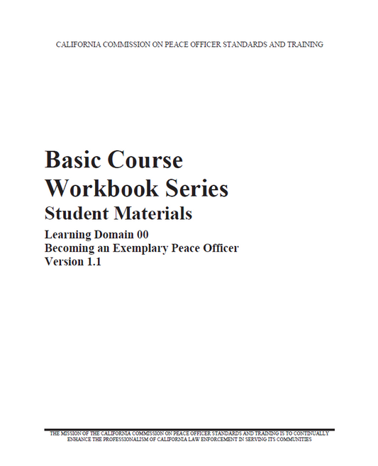 Becoming an Exemplary Peace Officer