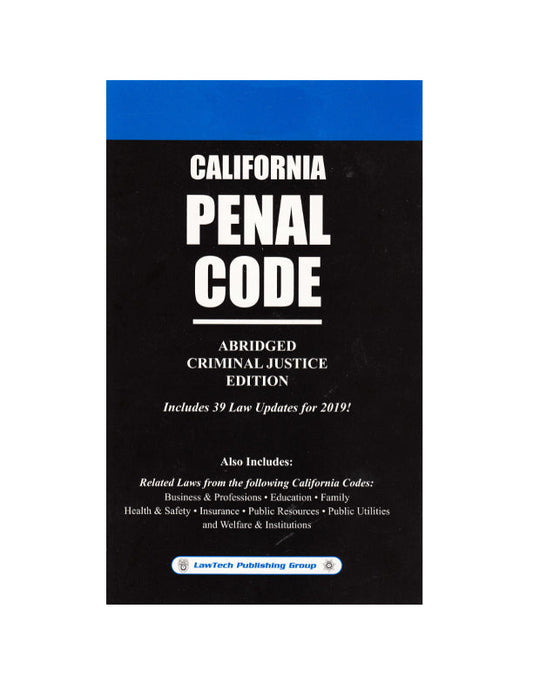 2023 California Penal Code Abridged